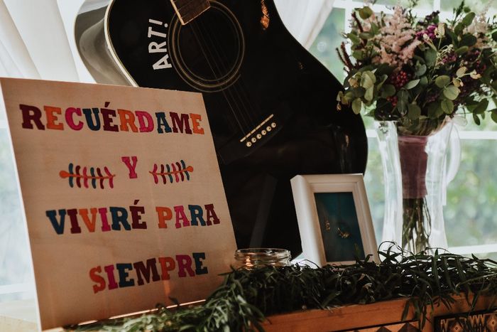 Cartel con la frase de Coco