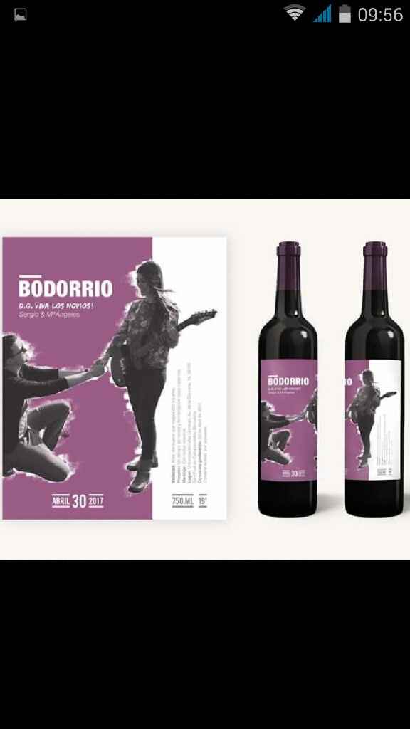 Nuestras invitaciones, botellas de vino. - 1