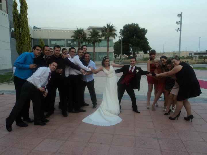 con los amigos