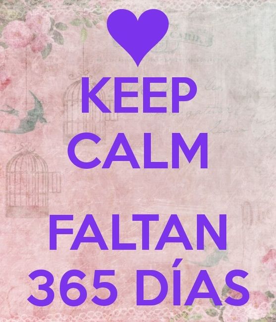 A 365 días del gran día!!