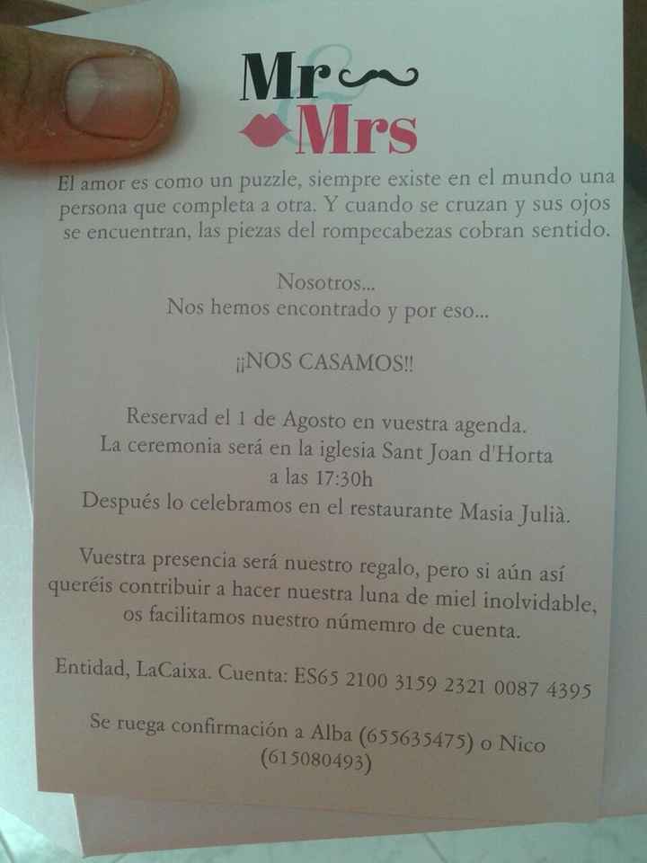 Invitaciones boda - 1