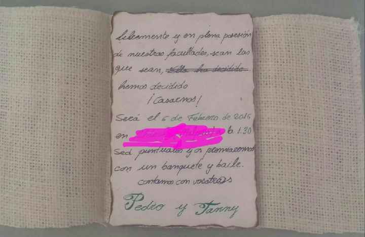 Invitaciones hechas por nosotros. - 1