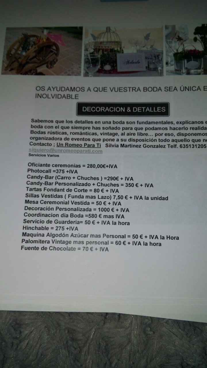 Alquiler mobiliario boda - 1