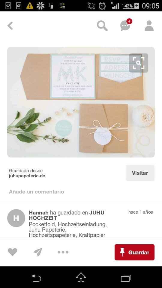 Sobres para las invitaciones - 1