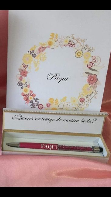 Ritual para la ceremonia civil y regalo para dar la noticia de que van a ser testigos - 3