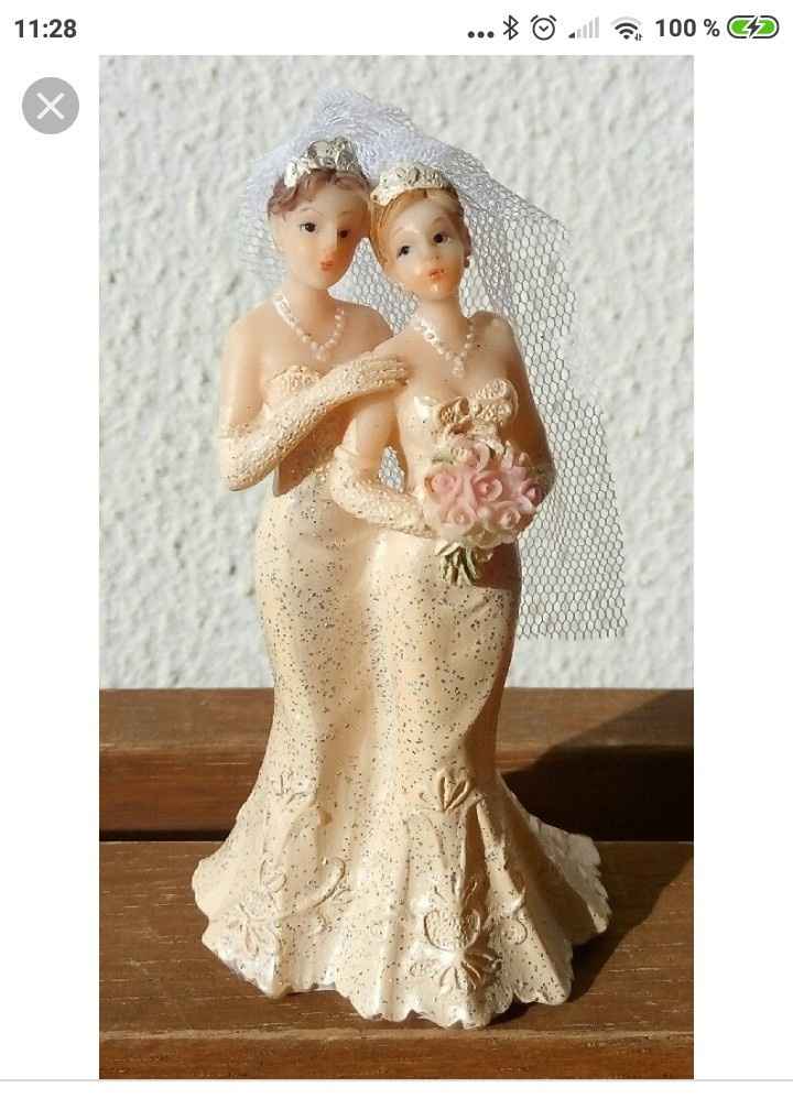 Dos muñecas de tarta nupcial  - 1