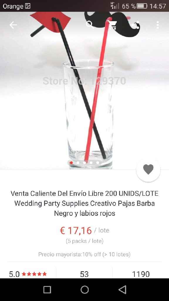 Pajitas/cañitas personalizadas - 1