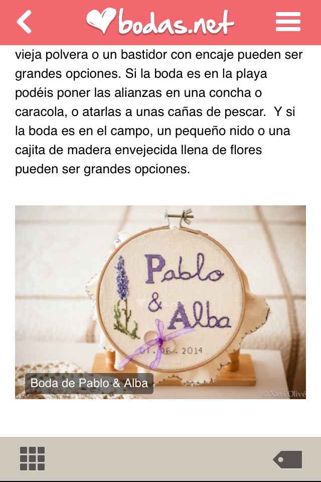 Cojin para anillos de punto de cruz. - 4