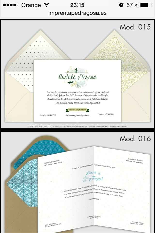 Invitaciones de boda - 1