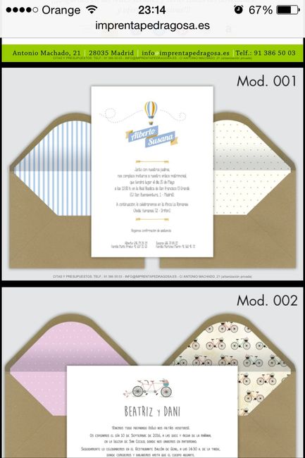 Invitaciones con sobre forrado imprenta pedragosa - 2