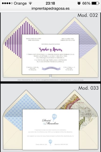 Invitaciones con sobre forrado imprenta pedragosa - 6