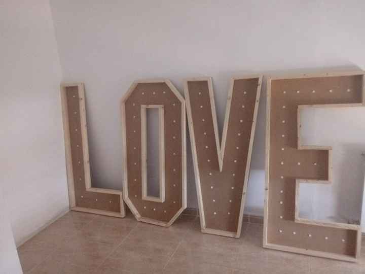 Letras madera luces diy - 1