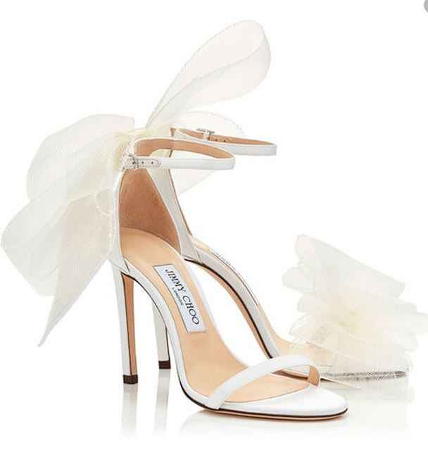 sandalias blancas tacon fino