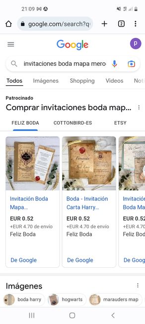 Invitaciones boda  harry potter 1