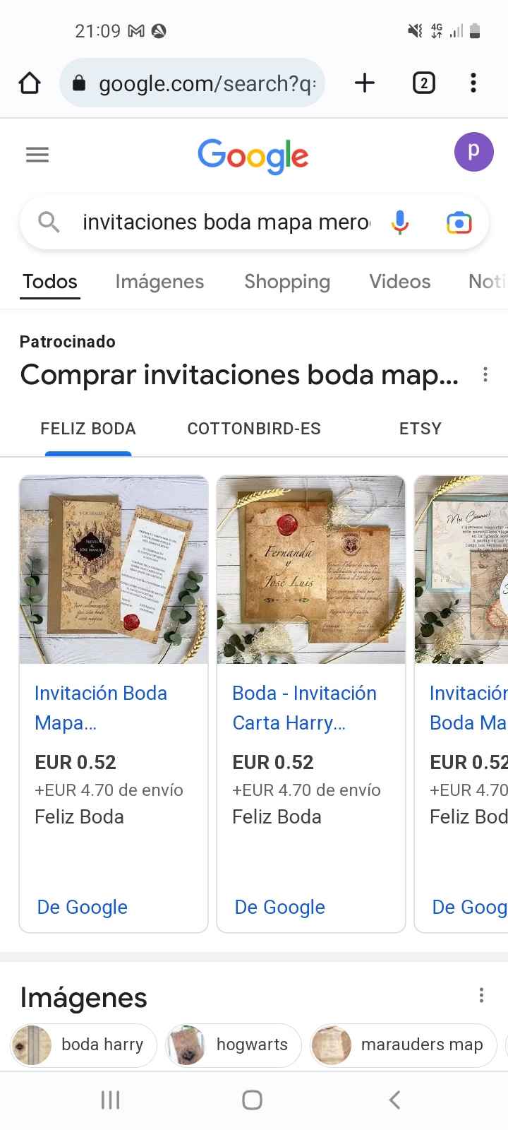 Invitaciones boda  harry potter - 1