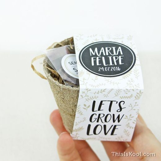 Detalle boda semillas