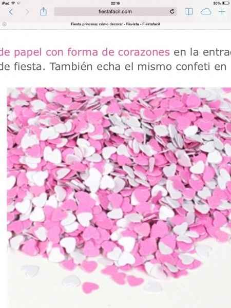 Confeti blanco y rosa