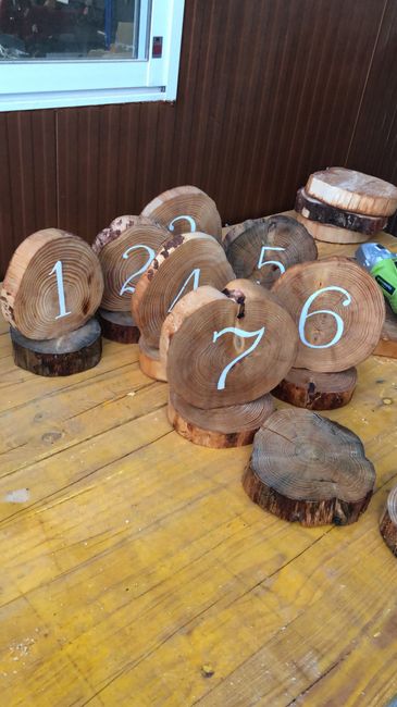 Numeros para las mesas De madera - 2