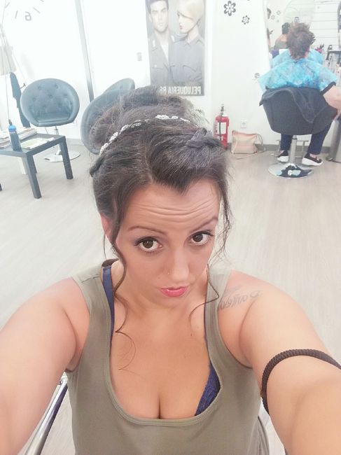mi prueba de peinado y maquillaje 💇🏻💄 - 7