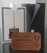 invitaciones de cine (hecha a mano 🎬🍿) - 1