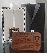 invitaciones de cine (hecha a mano 🎬🍿) - 1