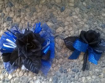 Ramillete azul y negro