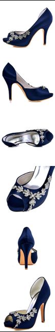 Peep toe azul marino