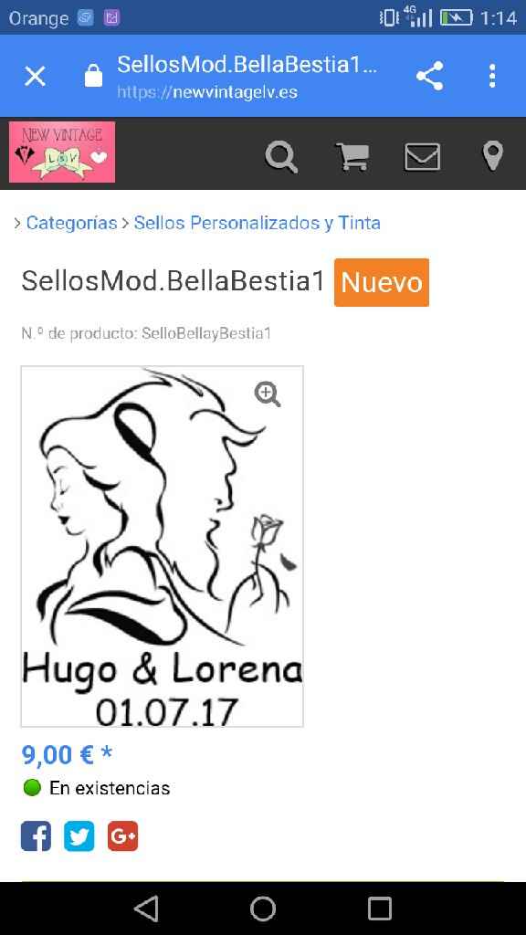 Sello bella y bestia - 1