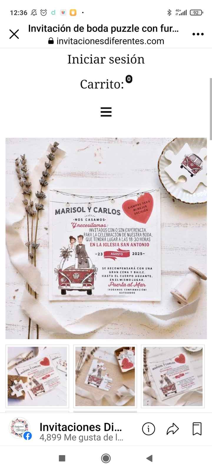 Invitación de boda original! - 1