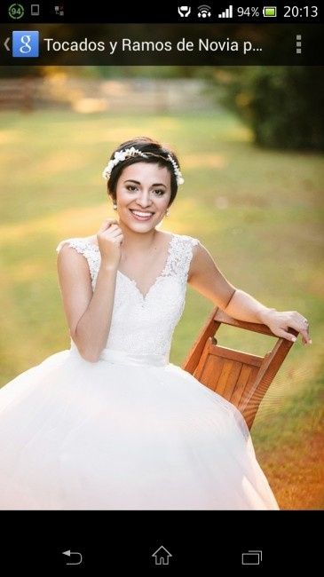 Coronas de novia para pelo corto - 1