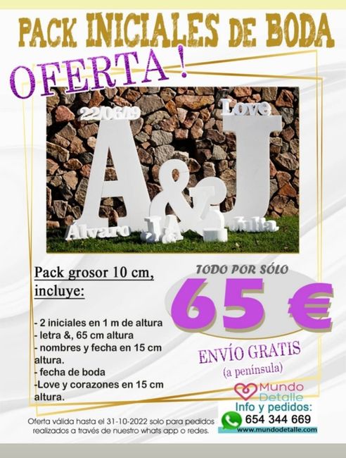 Oferta iniciales de boda - 1