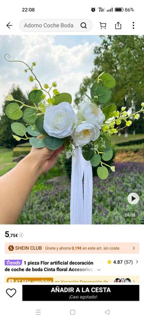 Decoración flores coche 1