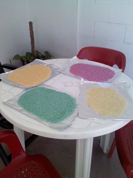 arroz teñido