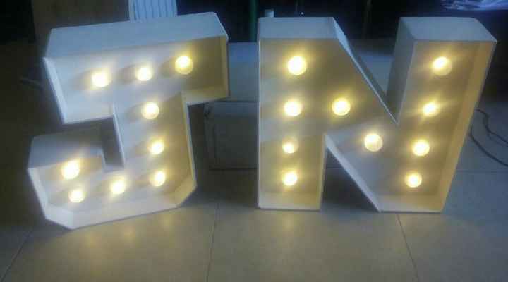 Letras de madera con luces - diy - 1