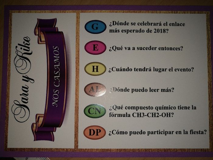 invitaciones quimica - 1