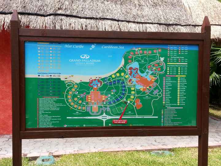 Mapa del hotel! Grand Palladium en Riviera Maya