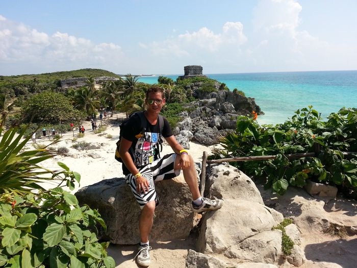 en las ruinas de Tulum.