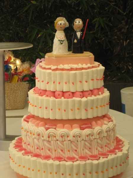 Nuestra tarta de chuches nupcial