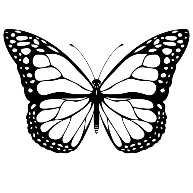 plantilla mariposa para tarjeta agradecimiento