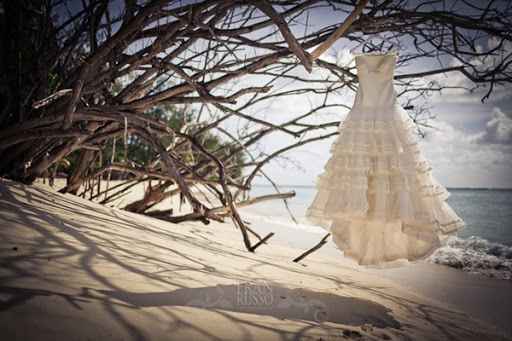 para el vestido boda en la playa