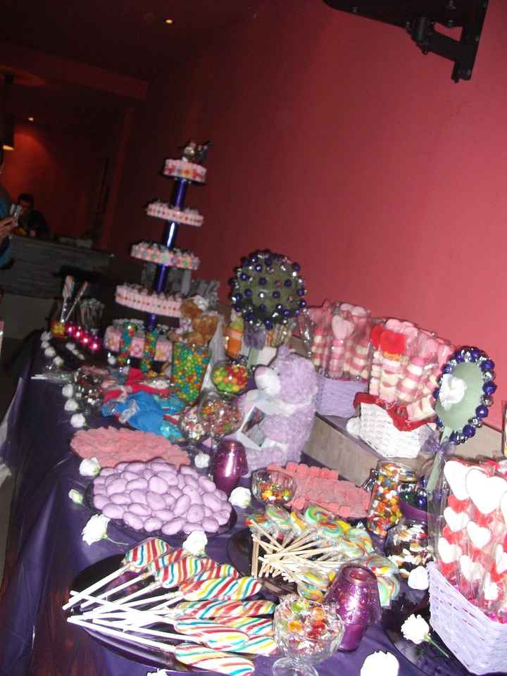 buffet de chuches en la disco