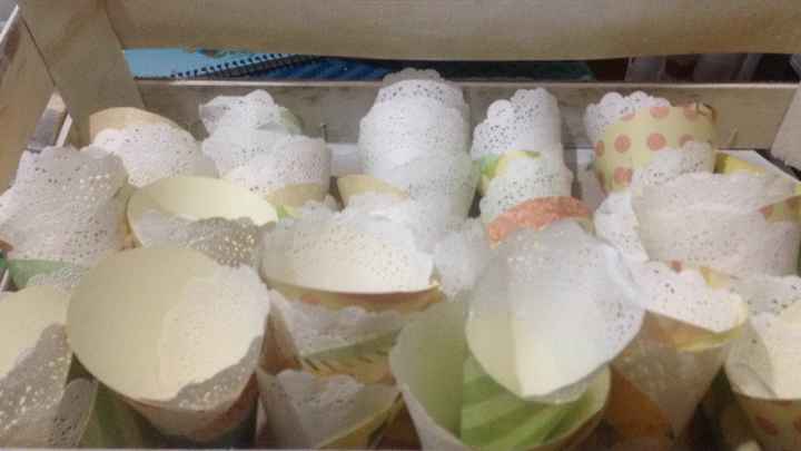 Cajas madera conos de arroz.. - 4