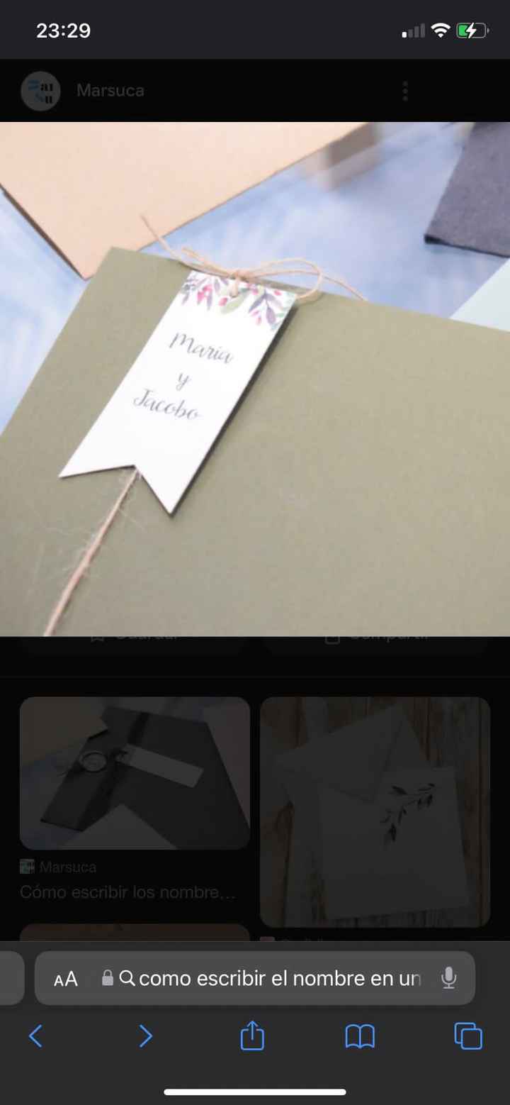 Nombres sobres invitaciones - 1