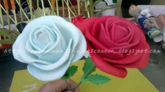 Rosas de goma eva - 1