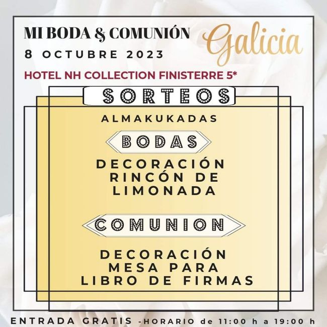 Sorteos feria Hotel Finisterre 5* a Coruña 8 octubre - 2