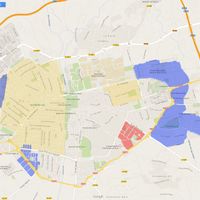 Plano Zonas Elche por Colores
