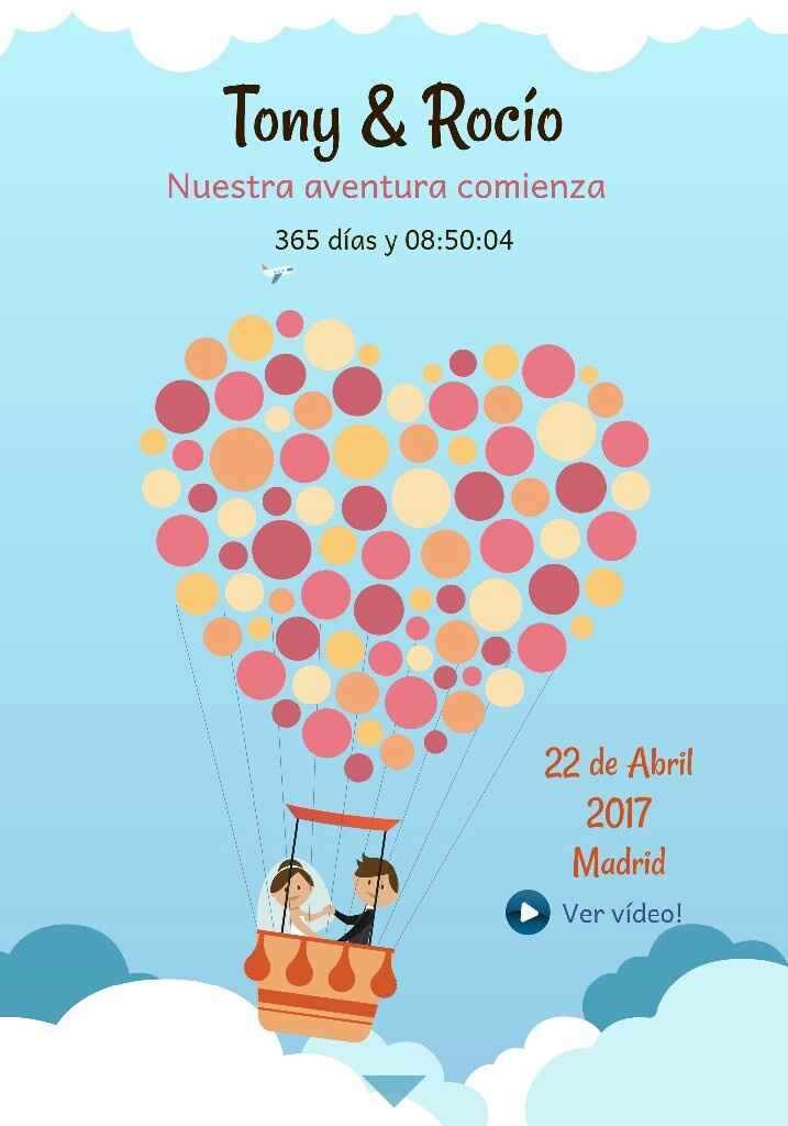 Queda q año exacto!! save the date enviado!! - 1