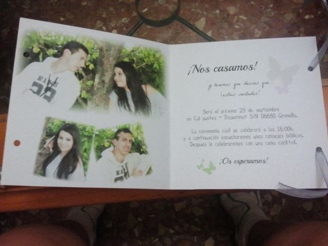 Nuestra invitación por dentro
