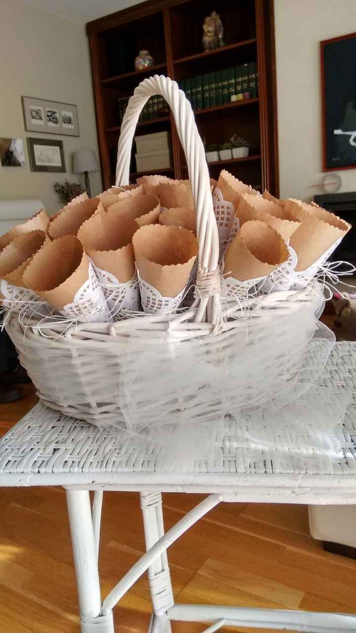 Bolsitas para pétalos (mi madre que es una manitas!)