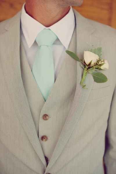 Corbata verde menta